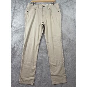 Tommy Bahama Mens 35x34 Beige Cotton Blend Straight Leg Chino Pants‎ Preppy